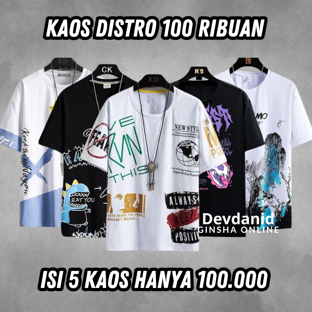 Jual Paket Hemat Baju Kaos Distro Original Pria Dapat Pcs Kaos