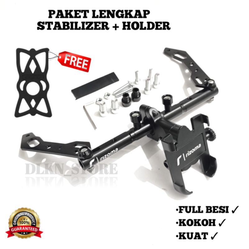 Jual HOLDER HP Paket Lengkap Stabilizer Dudukan Spion Motor Nmax