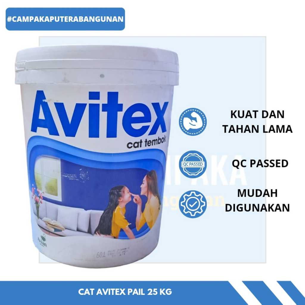 Jual Cat Avitex Cat Tembok Dan Plafon Gypsum Kg Shopee Indonesia