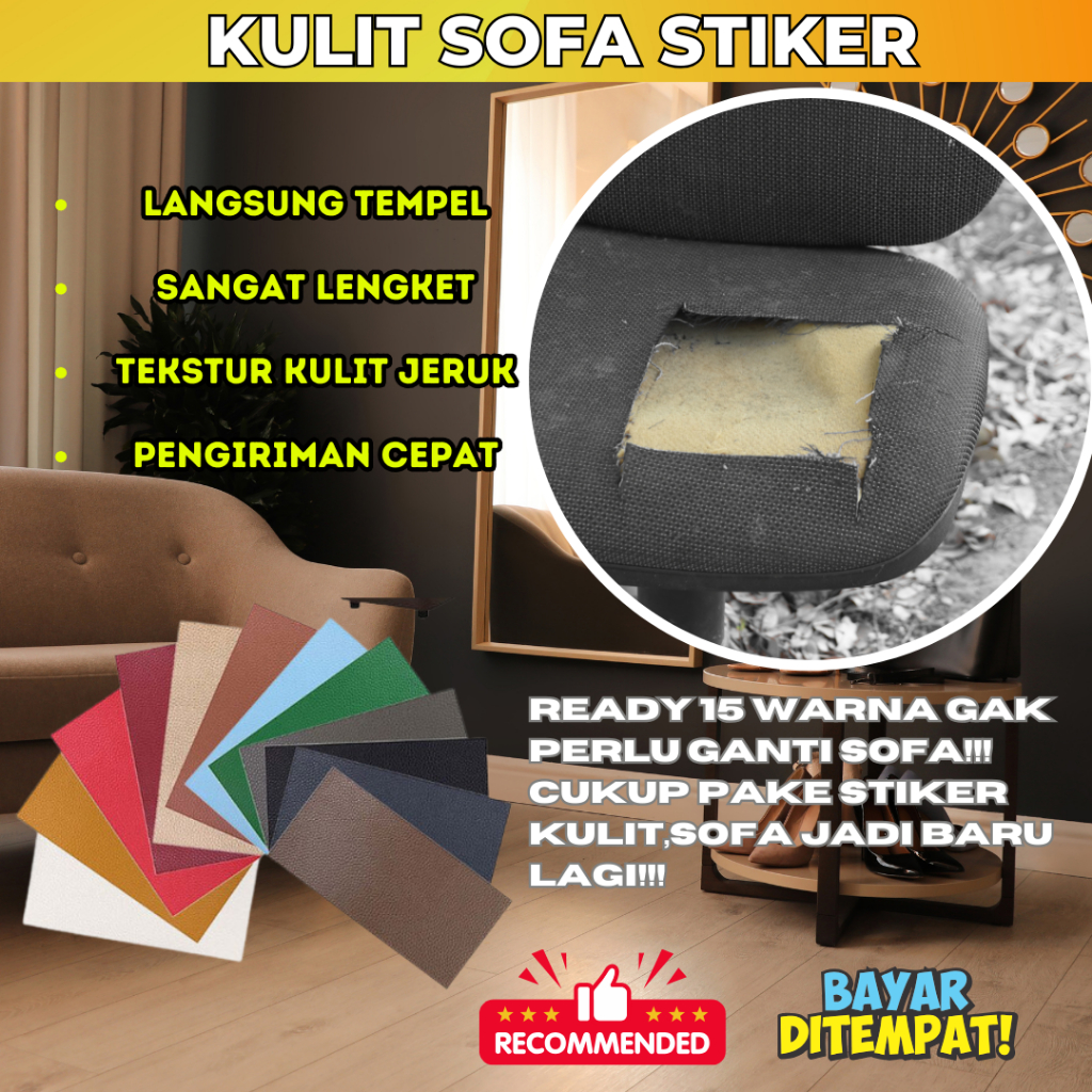 Jual Tambal Sofa Robek Kulit Kulit Jok Kursi Perekat Stiker Jok