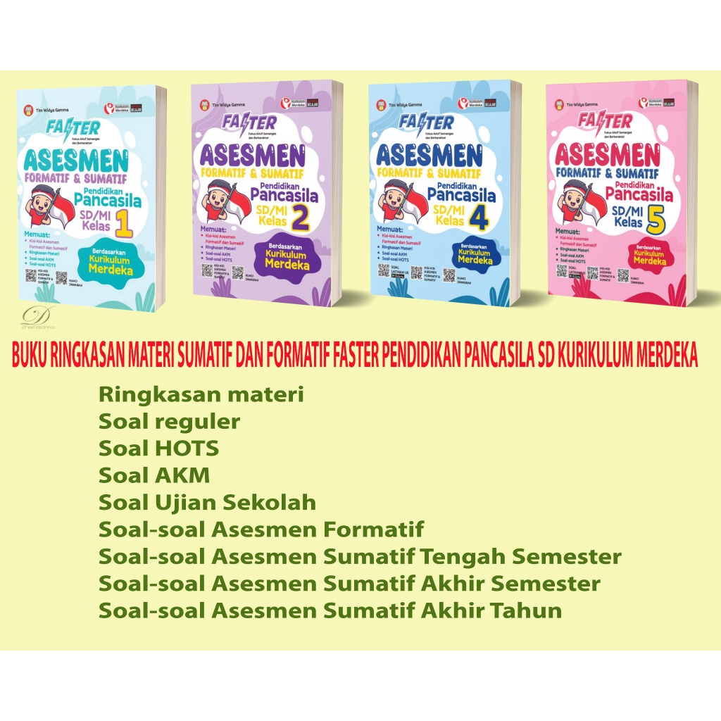 Jual BUKU RINGKASAN MATERI DAN LATIHAN SOAL FASTER ASESMEN SUMATIF DAN