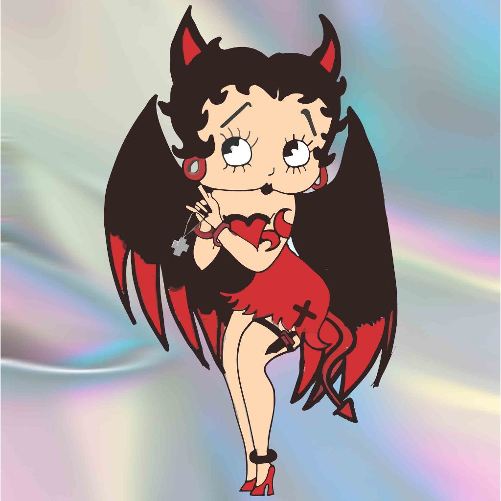 Jual SABLON STICKER DTF UKURAN 14CM TEMA BETTY BOOP V2 Shopee Indonesia