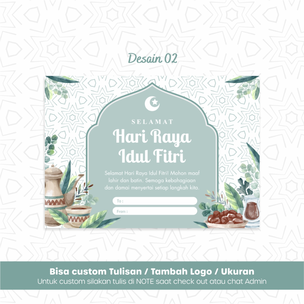 Jual Kartu Ucapan Idul Fitri Ramadhan Lebaran Eid Kartu Lebaran