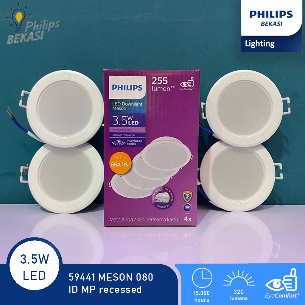 Jual Philips Lampu Downlight Multipack Beli 3 Gratis 1 Meson 59441 3 5