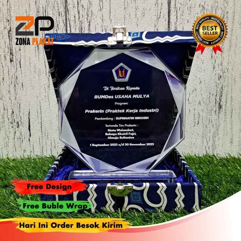 Jual Plakat Akrilik Custom Plakat Penghargaan Plakat Pkl Plakat