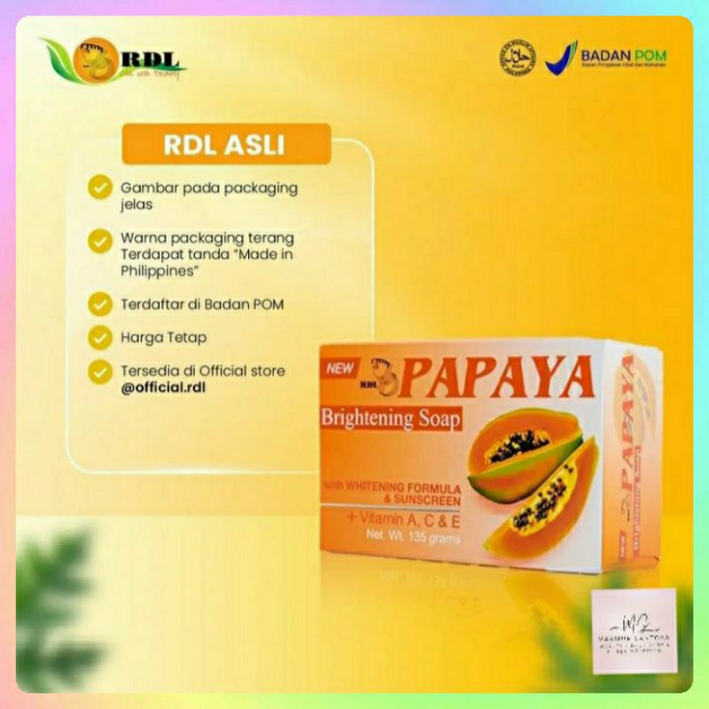 Jual Rdl Sabun Papaya Brightening Soap Shopee Indonesia