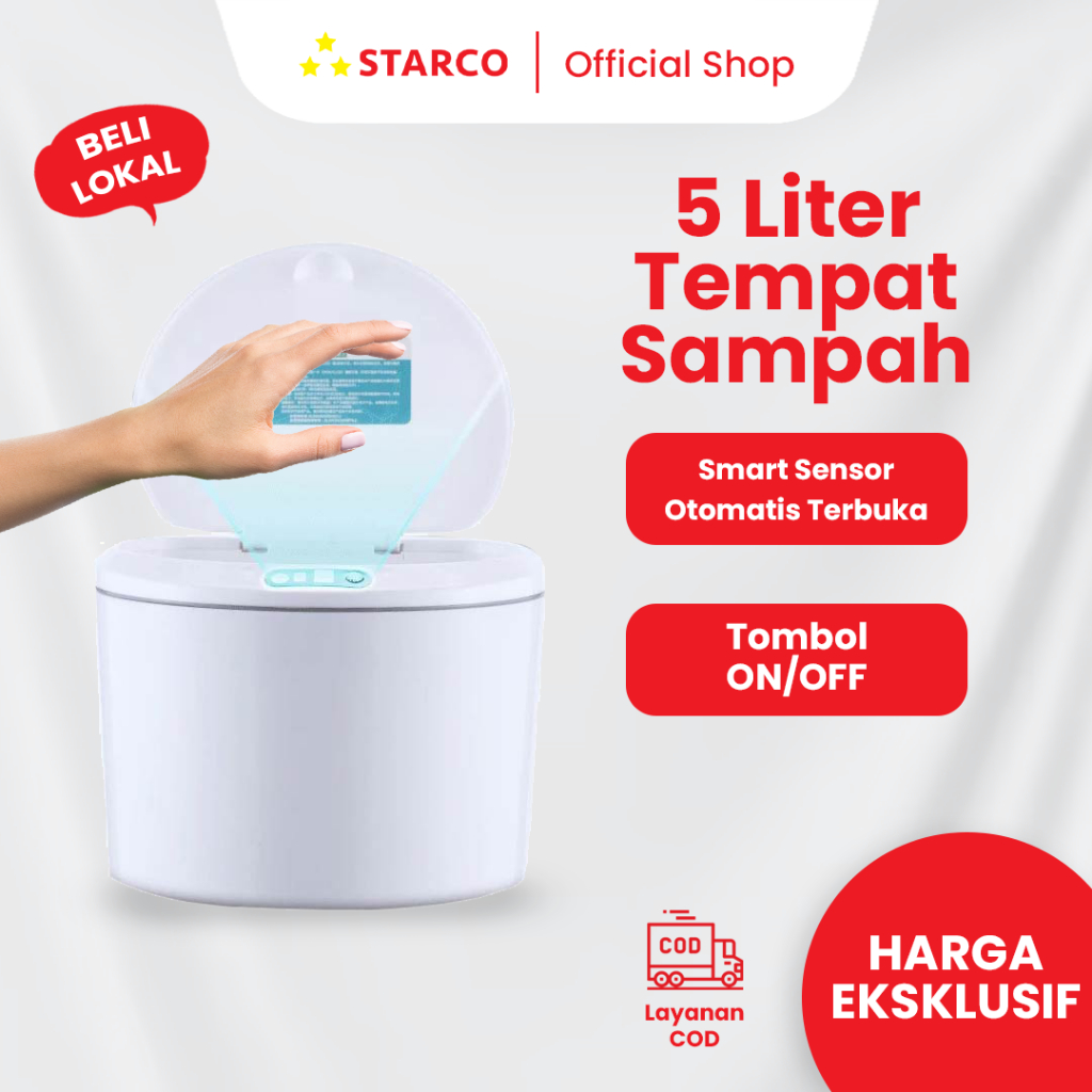 Jual Starco Smart Otomatis Trash Bin Tempat Sampah Tong Sampah Sensor