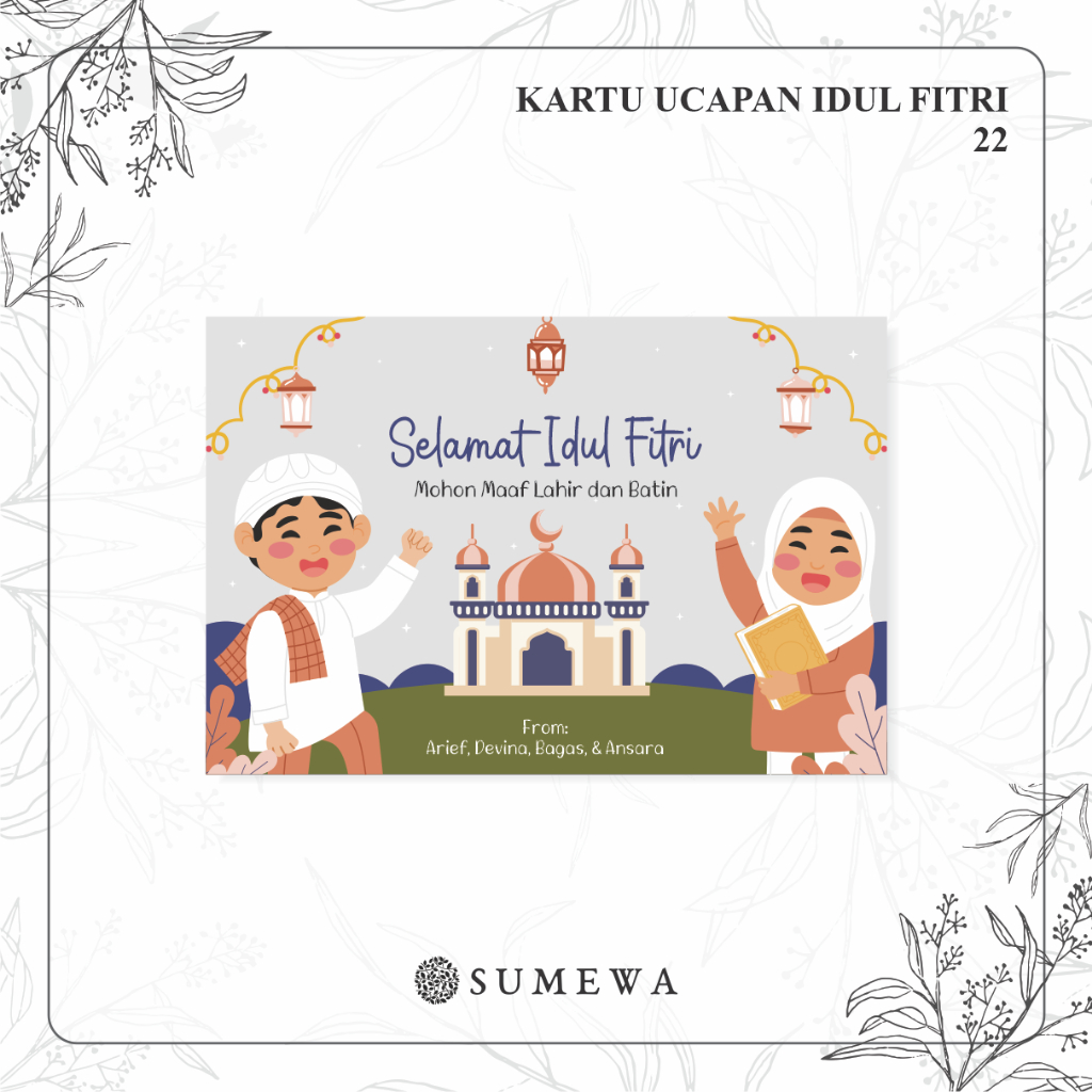 Jual Kartu Ucapan Idul Fitri Kartu Ucapan Lebaran Kartu Ucapan