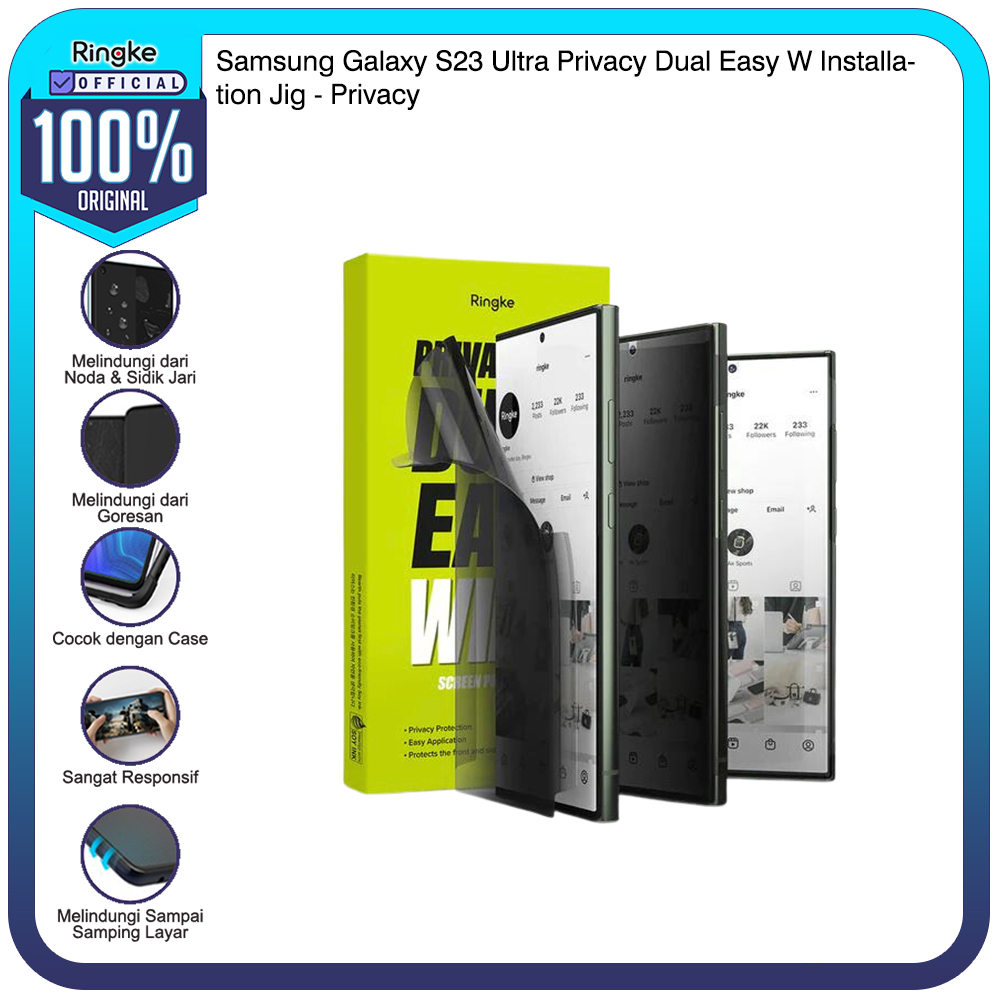 Jual Ringke S Ultra Dual Easy Wing Screen Protector Clear Privacy