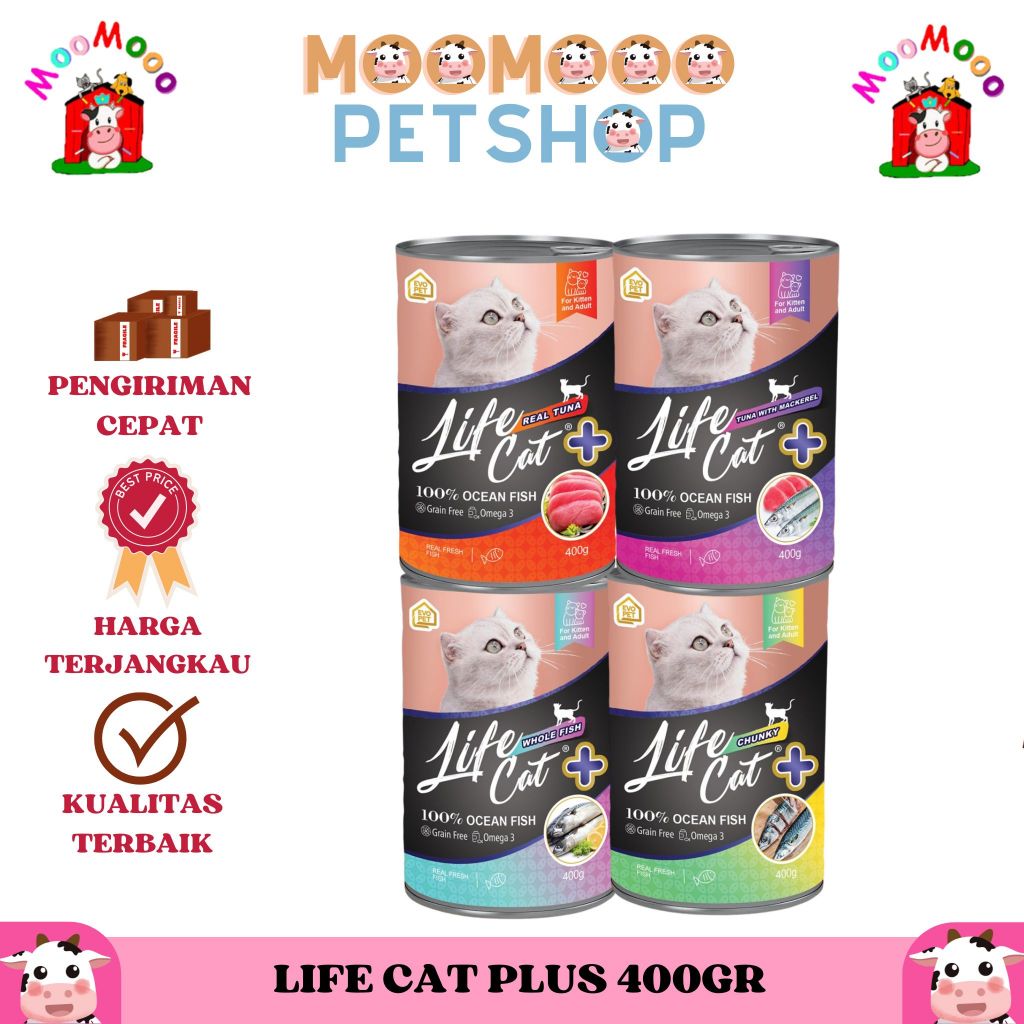 Jual Life Cat Plus Kaleng 400gr Makanan Kucing Basah Wet Food 400 Gr