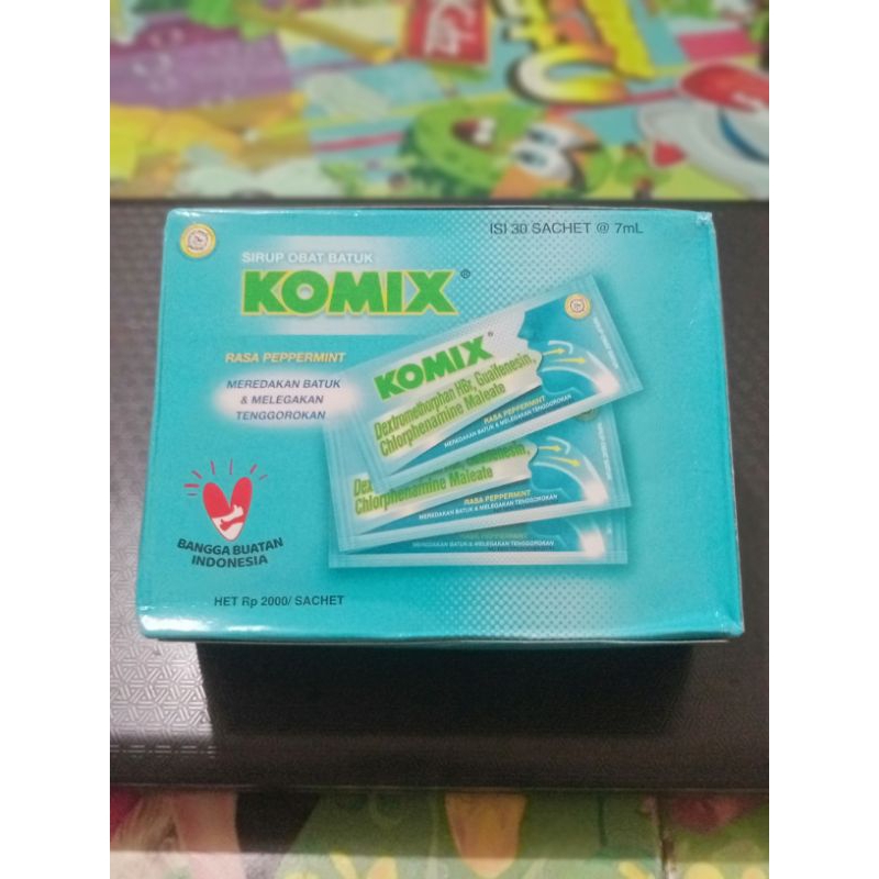 Jual Komix Rasa Peppermint Sachet 7 Ml Meredakan Batuk Melegakan