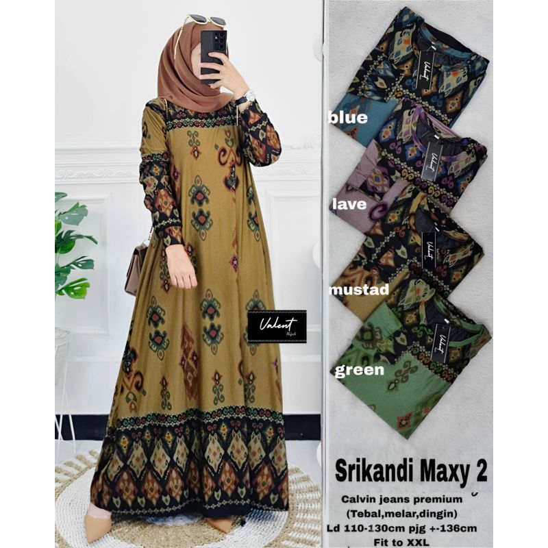 Jual Srikandi Maxy By Valent Gamis Calvin Jeans Terbaru Motif Batik