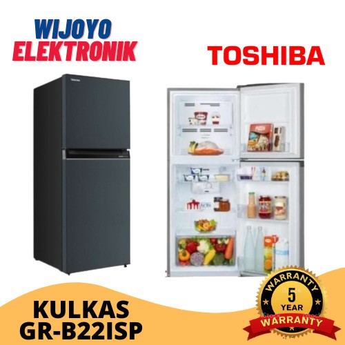 Jual Toshiba Kulkas 2 Pintu GR B22ISP GRB22ISP 180L Anti Bacteria