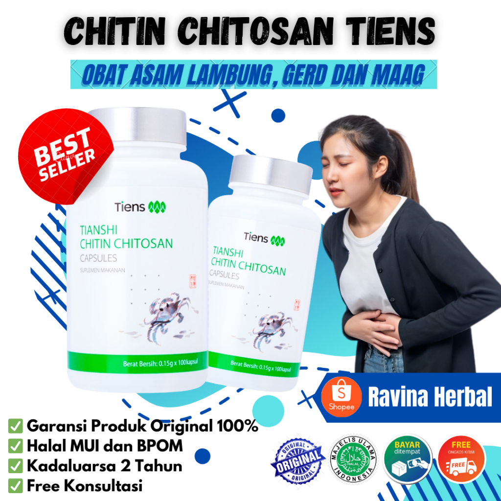 Jual Obat Asam Lambung Kronis Maag Asam Lambung Tiens Chitin Chitosan