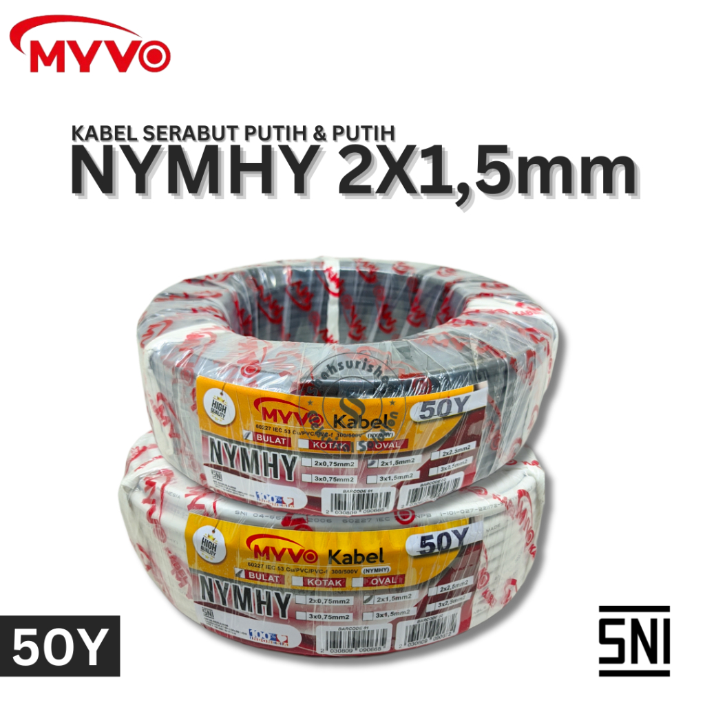 Jual Myvo Kabel Nymhy X Mm Kabel Serabut Tebal Meter Roll Sni