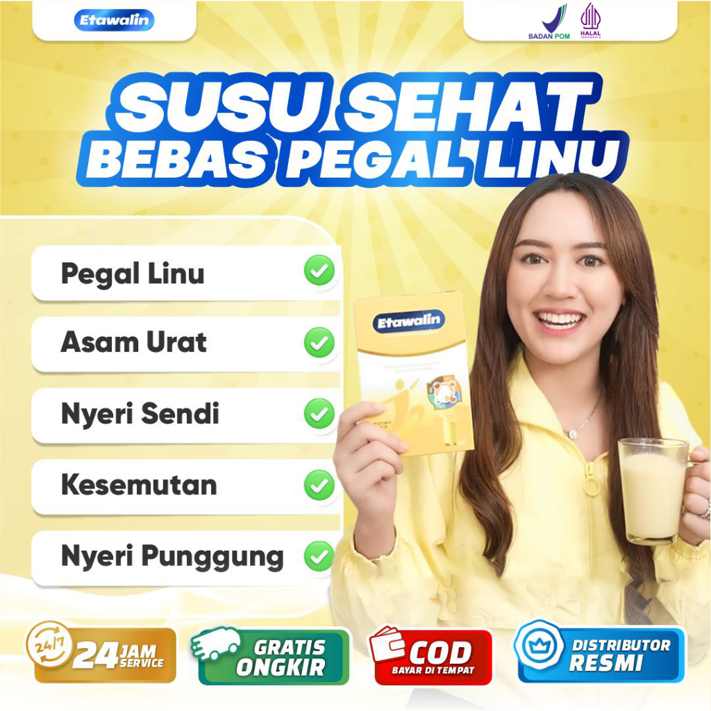 Jual Etawalin Original Susu Kambing Etawa Atasi Nyeri Sendi Asam Urat