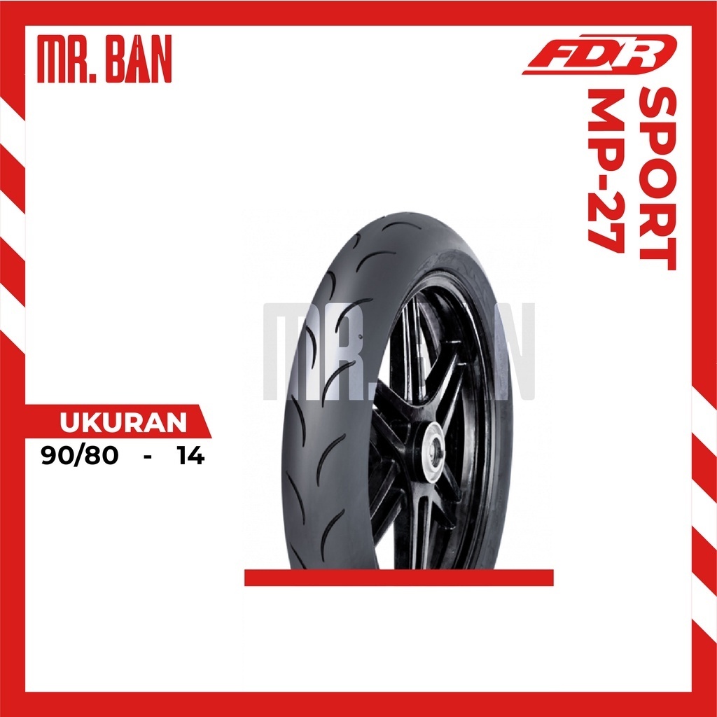 Jual BAN MOTOR MATIC RING 17 TUBELESS FDR SPORT MP 27 90 80 17 SOFT