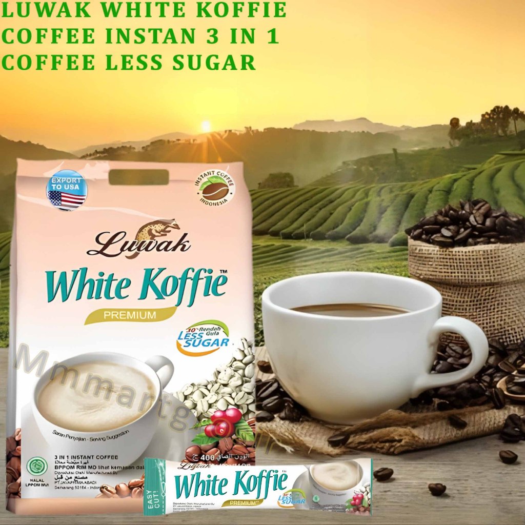 Jual Luwak White Koffie Coffee Instan 3in1 Coffee Less Sugar