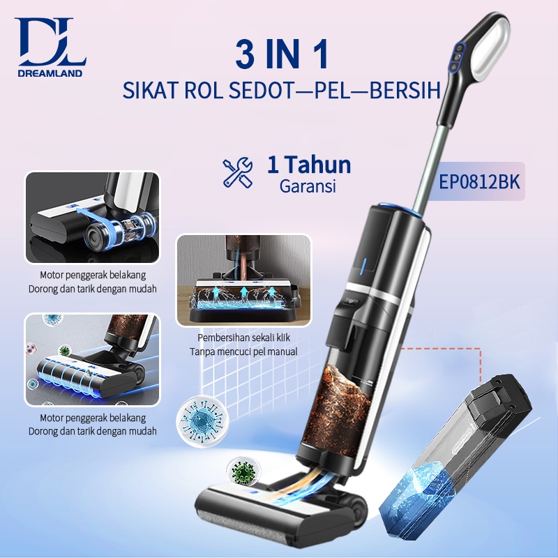 Jual Cordless Wet Dry Handheld Vacuum Cleaner Floor Washer Vacum Lantai