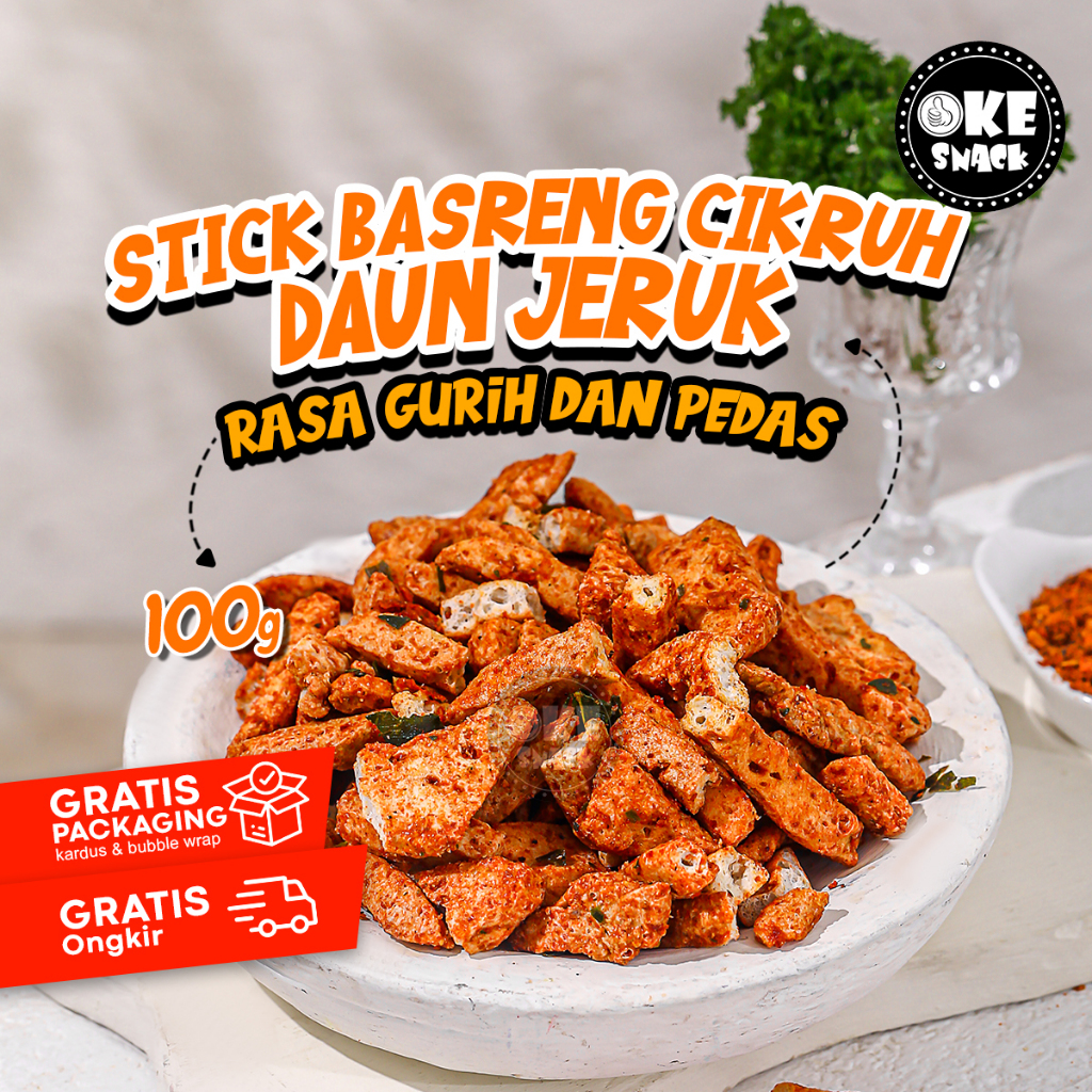 Jual Stik Basreng Cikruh Pedas Daun Jeruk G G Shopee Indonesia