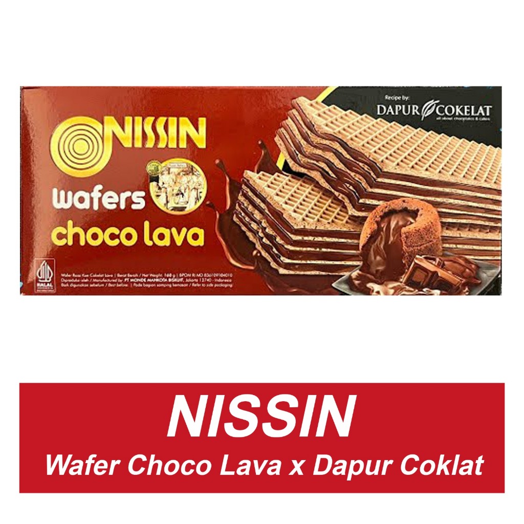 Jual Nissin Wafers Choco Lava Gr Dapur Cokelat Promo Halal Shopee