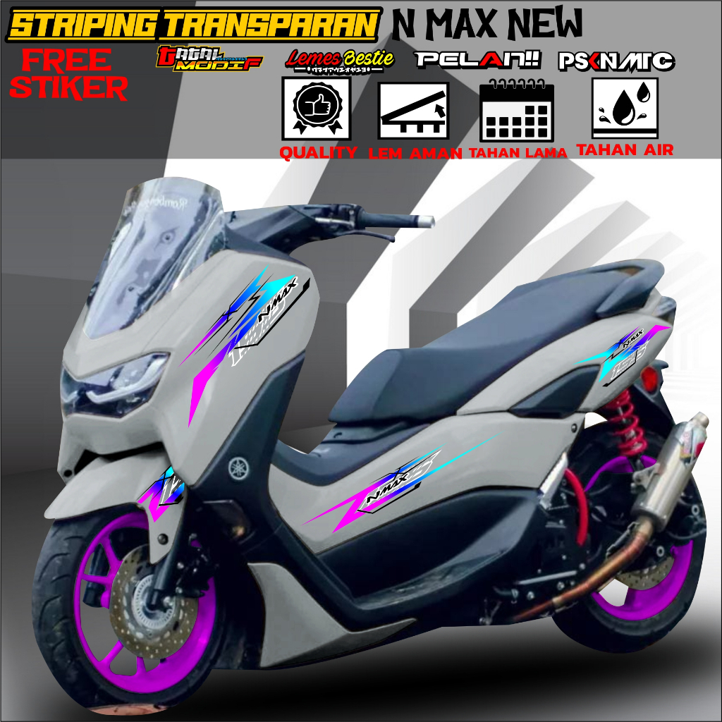 Jual Stiker Striping Yamaha Nmax New Desain Simpel Variasi Lis