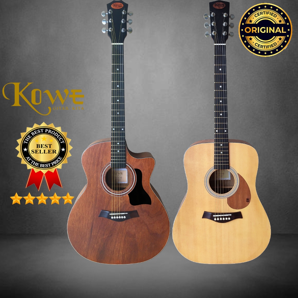 Jual Gitar Akustik Elektrik Original Merk KOWE Free Packing Kayu