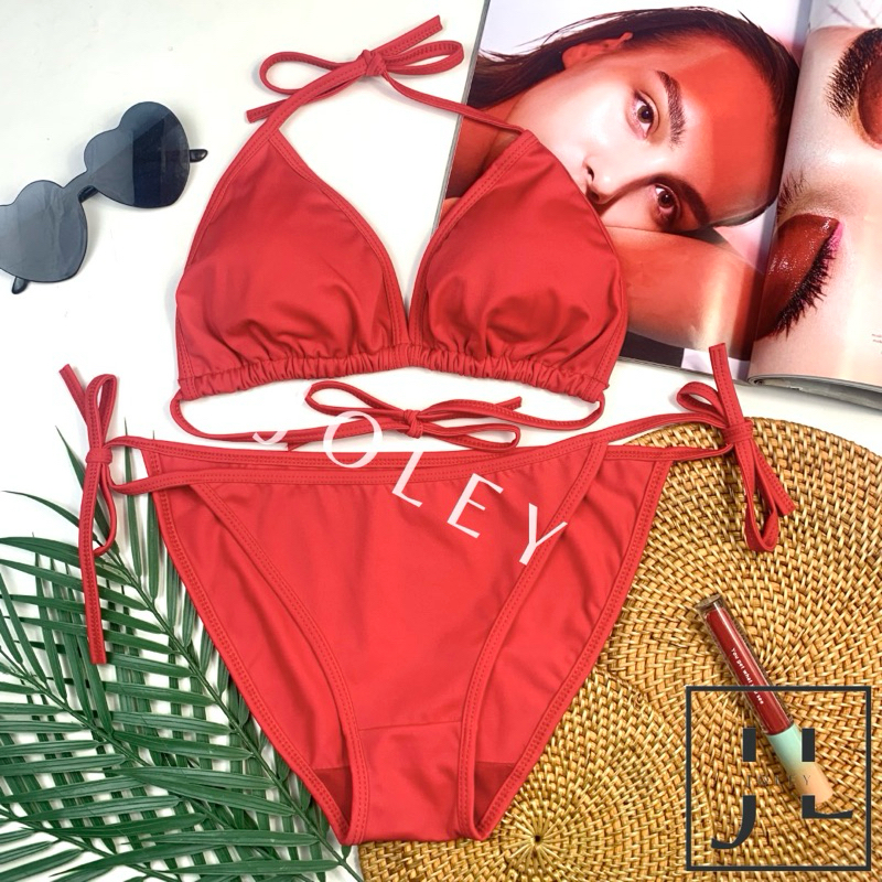 Jual Kai Solid Bikini Set Bikini Pantai Bikini Segitiga Bikini