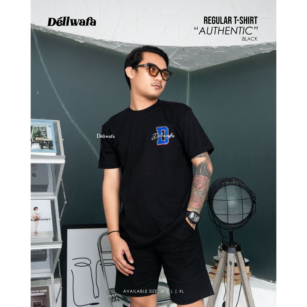 Jual Deliwafa Authentic T Shirt Regular Kaos Lengan Pendek Baju