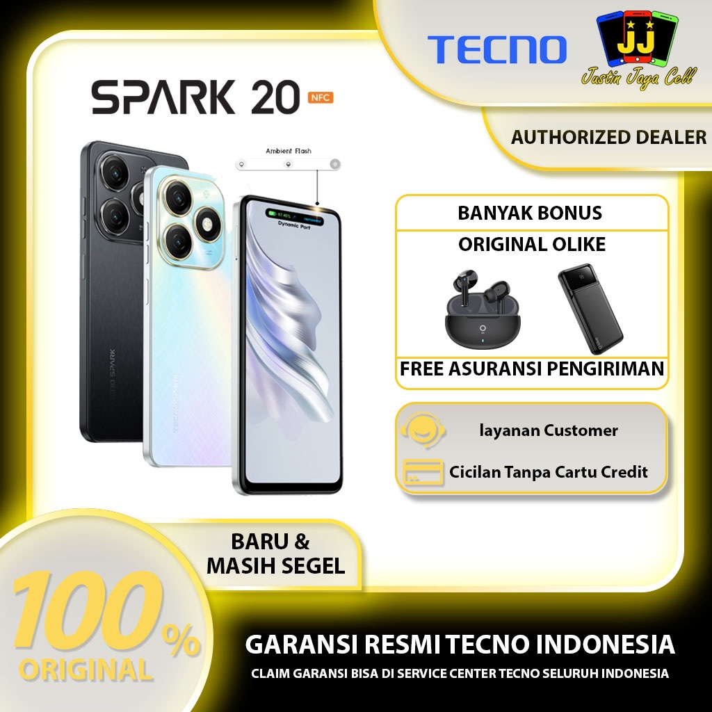 Jual TECNO SPARK 20 NFC 8 8 128 GARANSI RESMI TECNO 13 BULAN Shopee