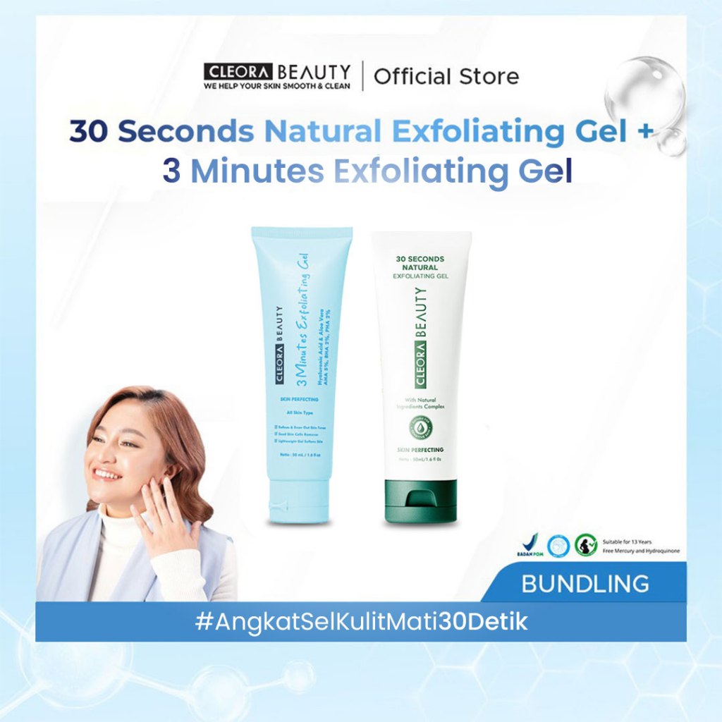 Jual Cleora Beauty 30 Seconds Natural Exfoliating Gel 3 Minutes