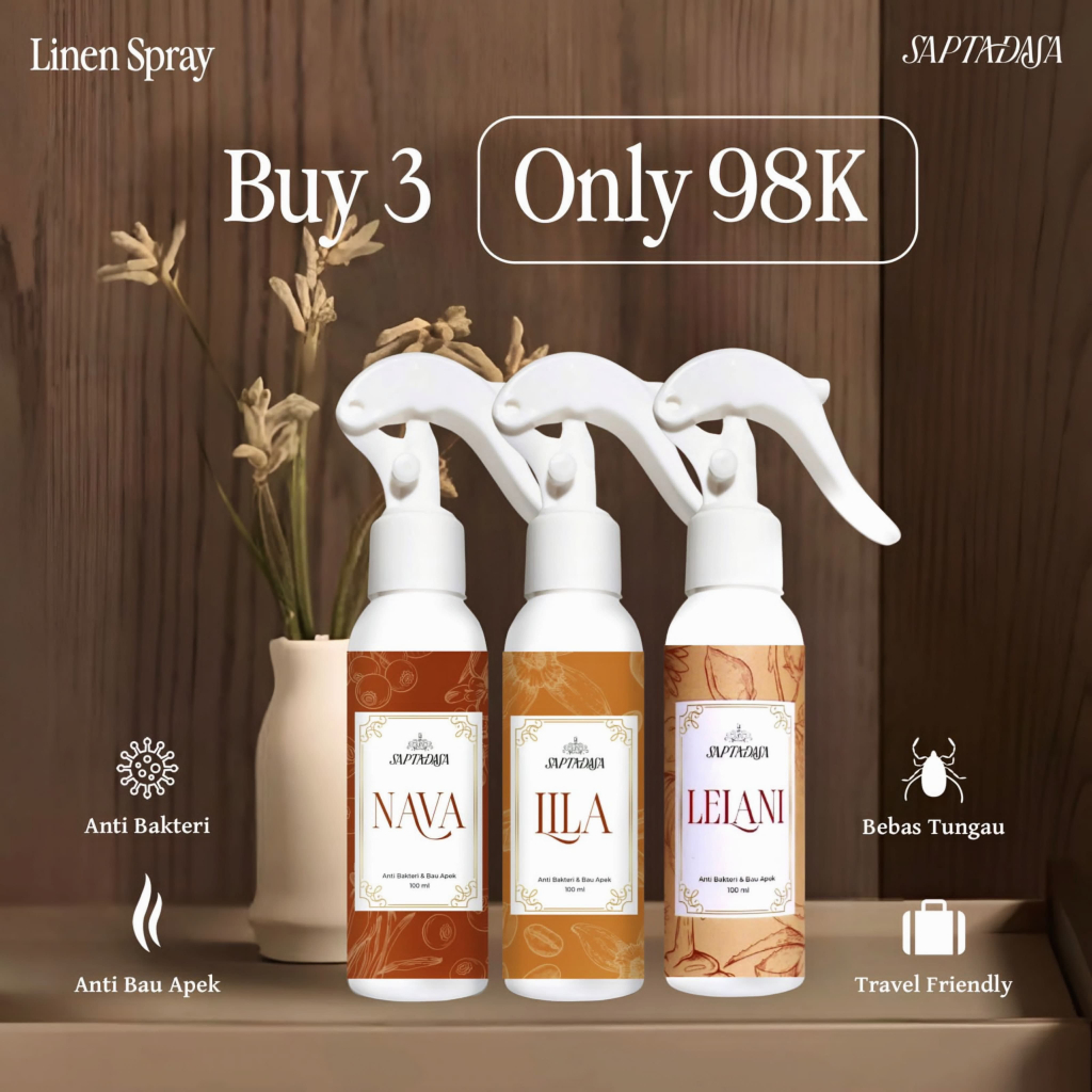 Jual Antibacterial Linen Spray Room Spray Bundle Pengharum Ruangan