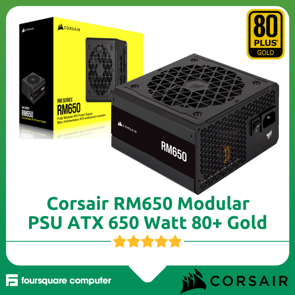 Jual PSU Corsair RM650 650 Watt 80 Plus Gold Modular Power Supply 650W