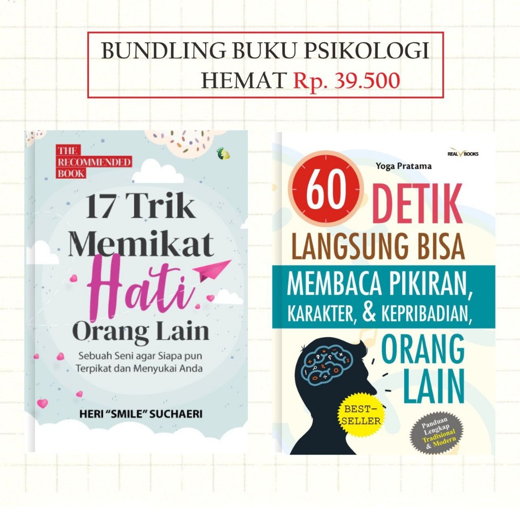 Jual Bundling Buku Psikologi Trik Memikat Dan Detik Bisa Membaca