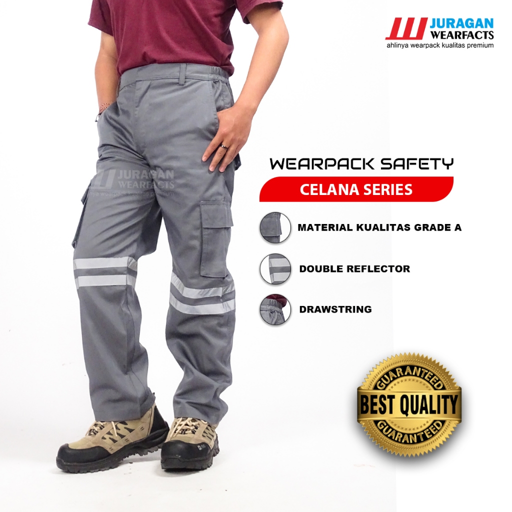 Jual Juragan Wearfacts Celana Wearpack Safety Warna Abu Tua Shopee