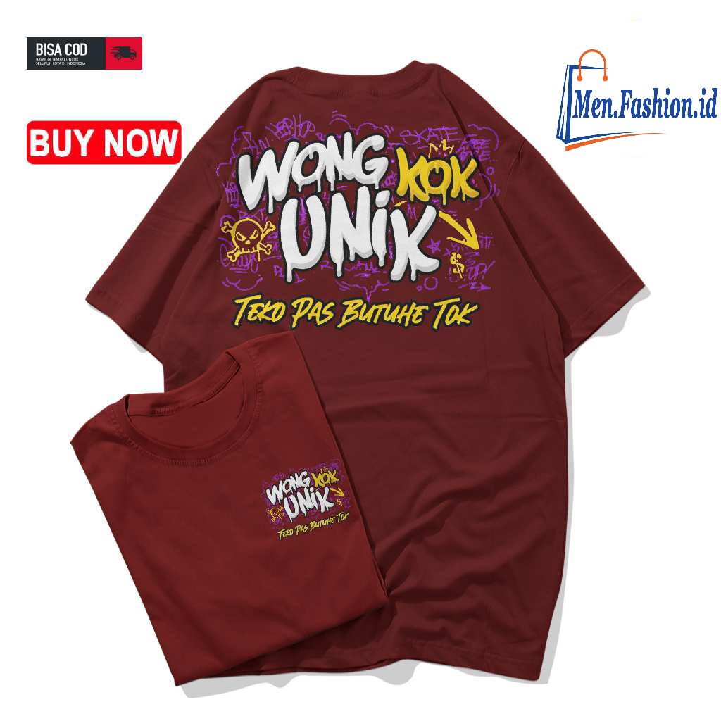 Jual Kaos Kata Wong Kok Unik COTTON COMBED 30S TSHIRT Shopee Indonesia