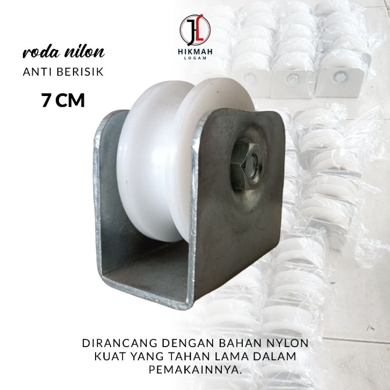 Jual Roda Pagar Pintu Besi Nylon 7cm Roda Nilon Anti Berisik Shopee