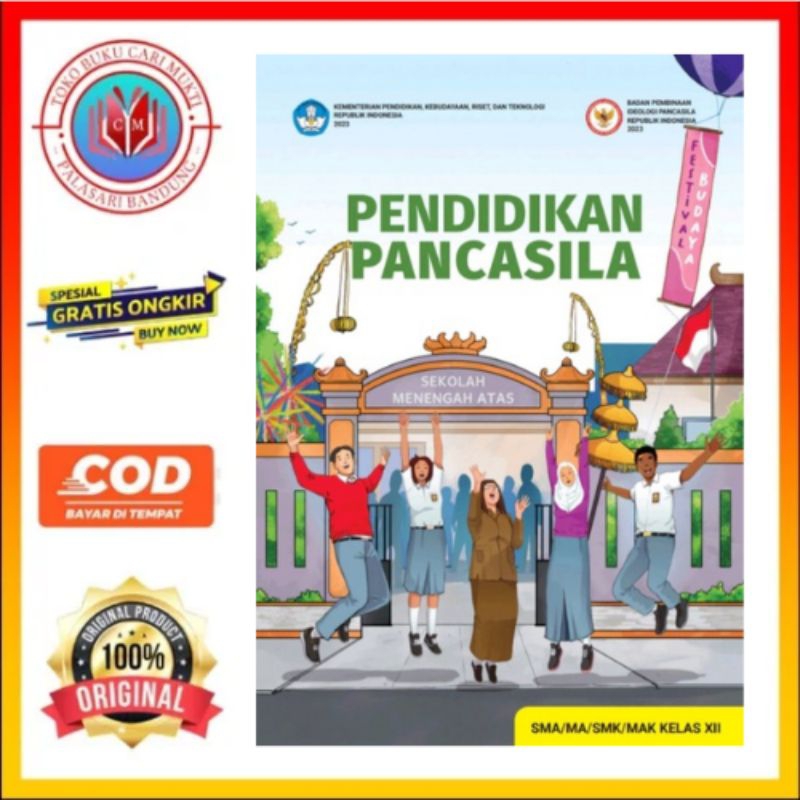 Jual BUKU PENDIDIKAN PANCASILA UNTUK SMA MA SMK MAK KELAS 12 KURIKULUM