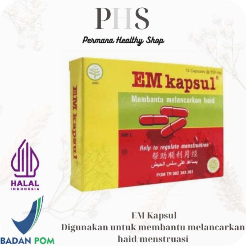 Jual Em Kapsul Em Kapsul Isi Kapsul Em Kapsul Pelancar Haid Em