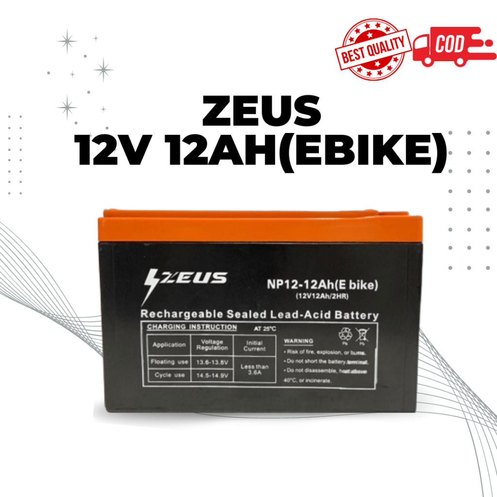 Jual Aki Selis Aki Sepeda Listrik V Ah Aki Vrla Zeus Ebike V