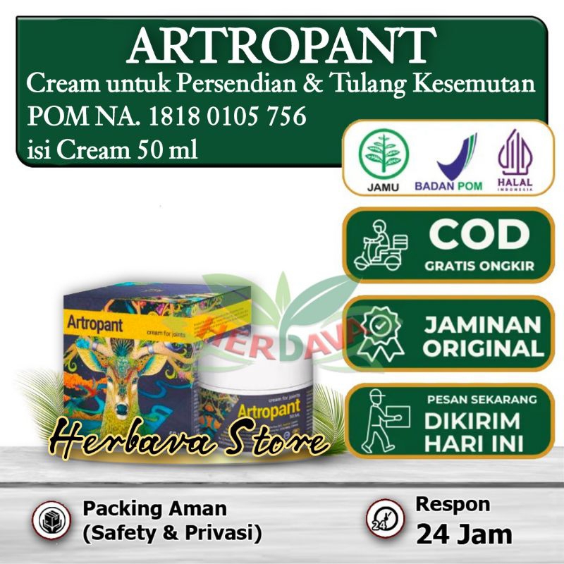 Jual Artropant Cream Herbal Asli Original BPOM Pereda Nyeri Sendi Dan