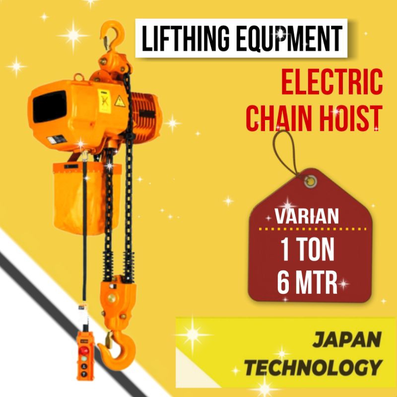 Jual ELECTRIC CHAIN HOIST 1 TON 6 MTR 380V 3 PHASE NAGASAKI JAPAN