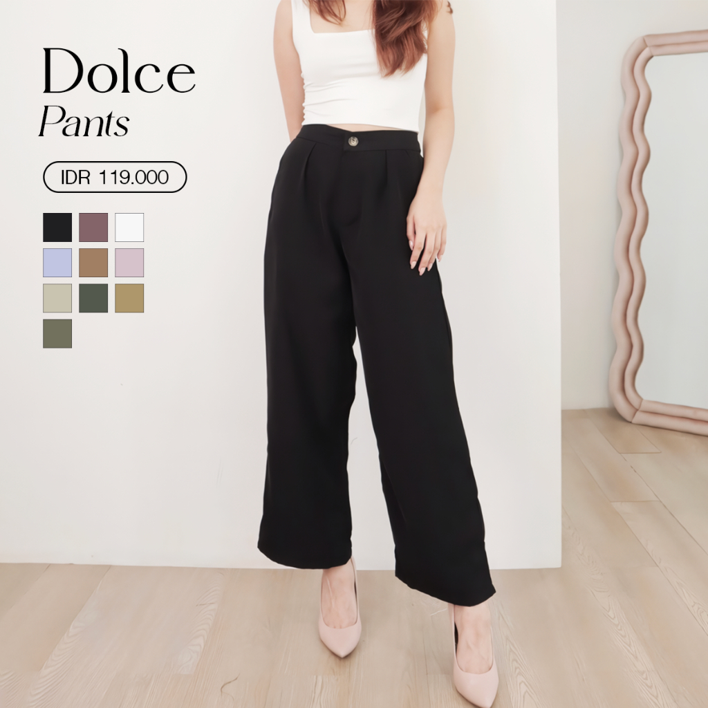 Jual Msmo Dolce Pants Culotte Highwaist Celana Panjang Wanita