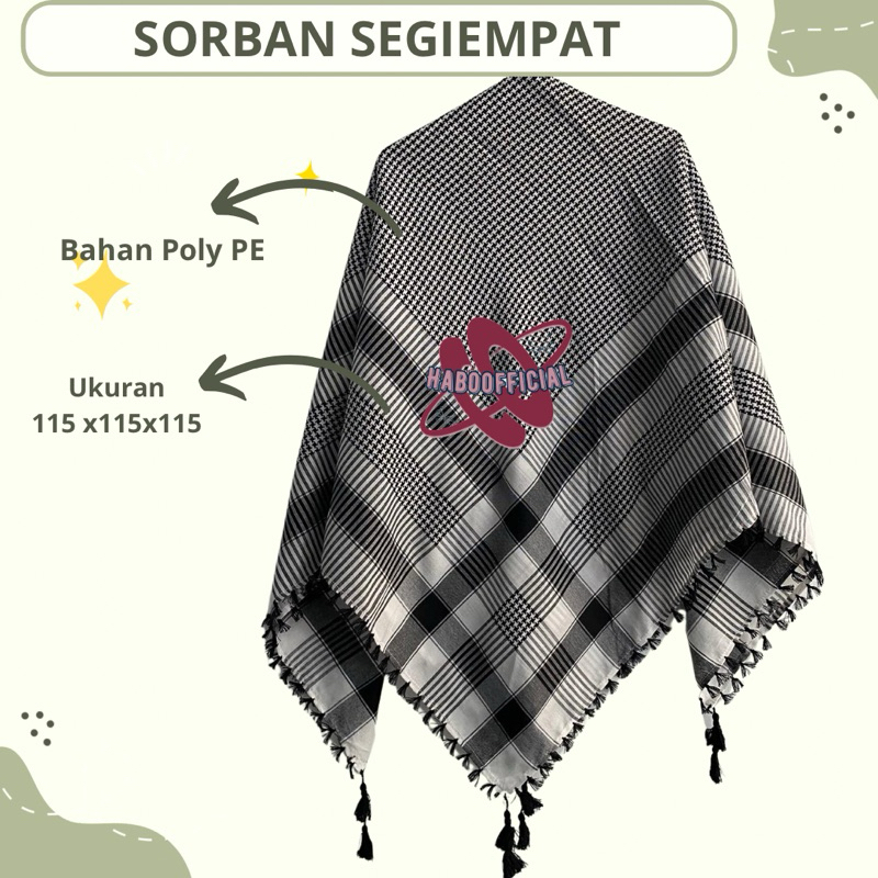 Jual Sorban Hijab Kerudung Segiempat Serban Surban Imamah Segi Empat