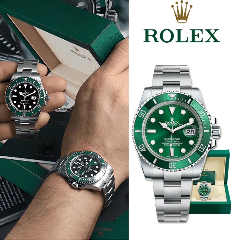 Jual Rolex100 Original Rolex Watch Green Submariner 41mm Jenis