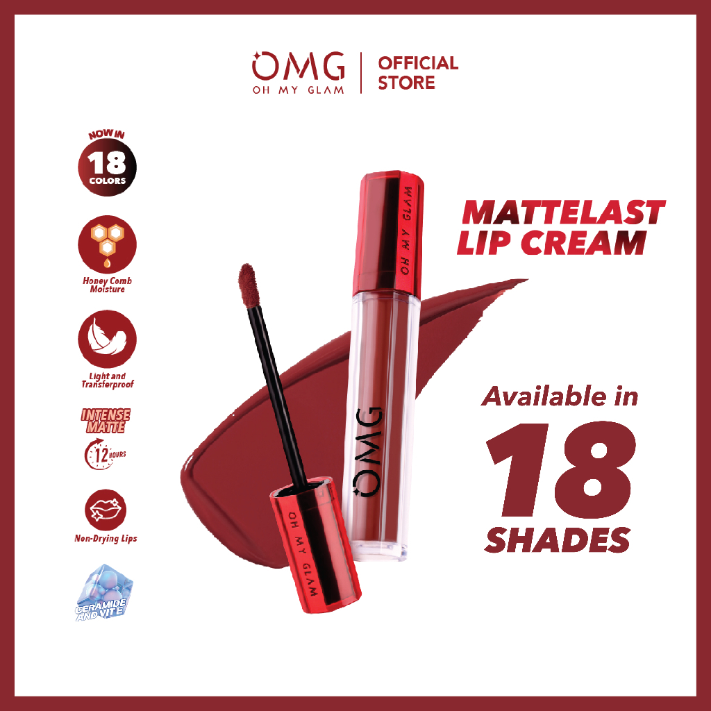 Jual OMG OH MY GLAM Matte Kis Lip Cream 3 5 Gr Shopee Indonesia