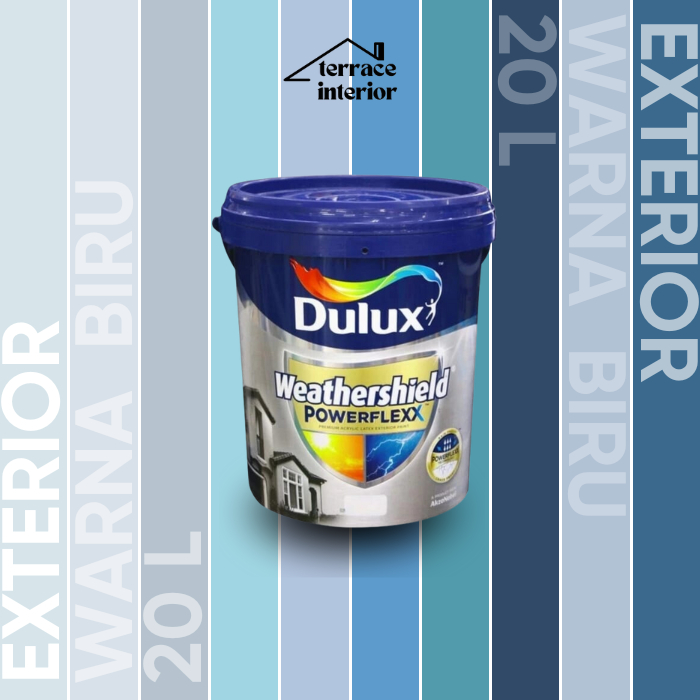 Jual Cat Tembok Dulux Weathershield Powerflex Exterior L Biru Gloss