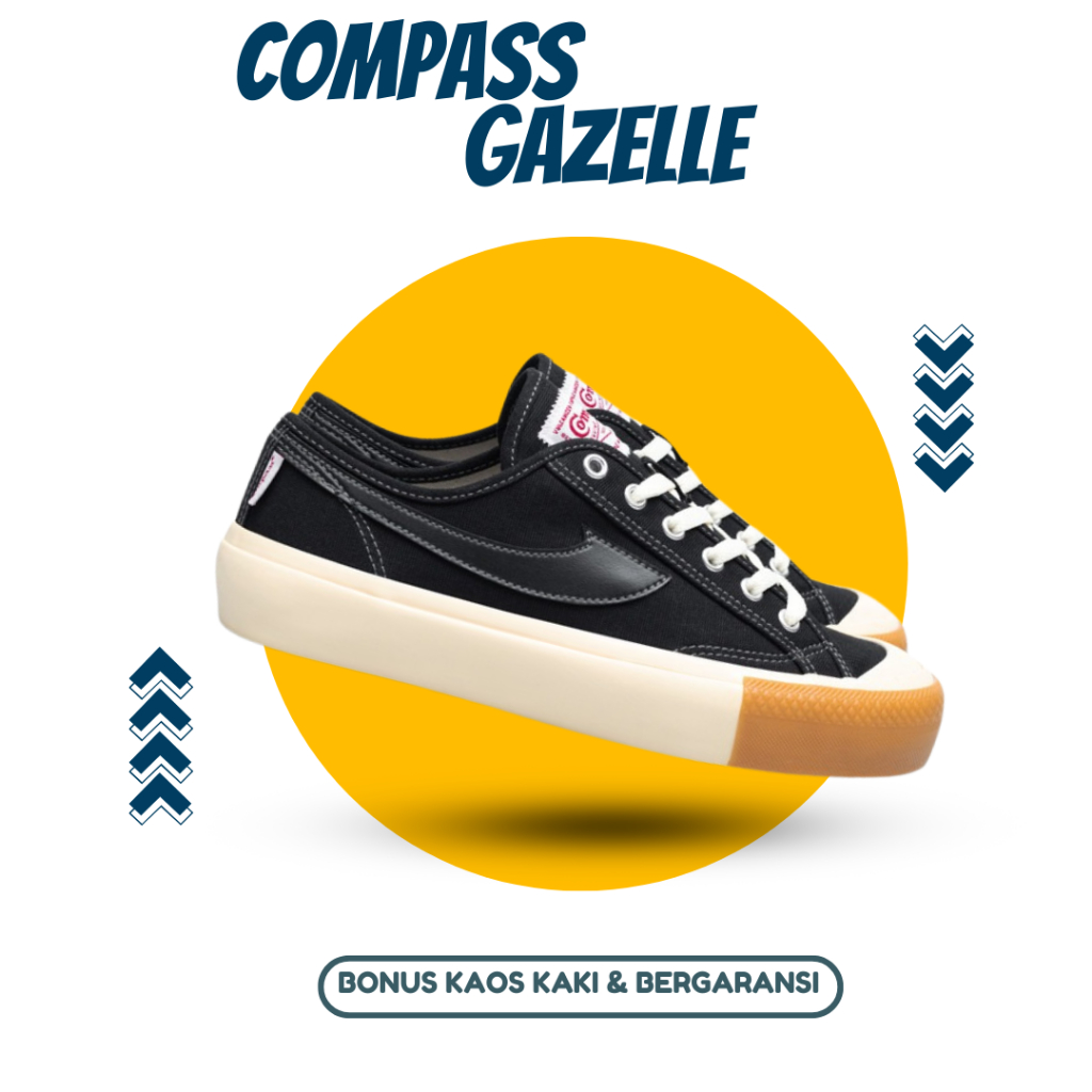 Jual Sepatu Compas Original 100 Sneakers Compass Retrograde Low Black