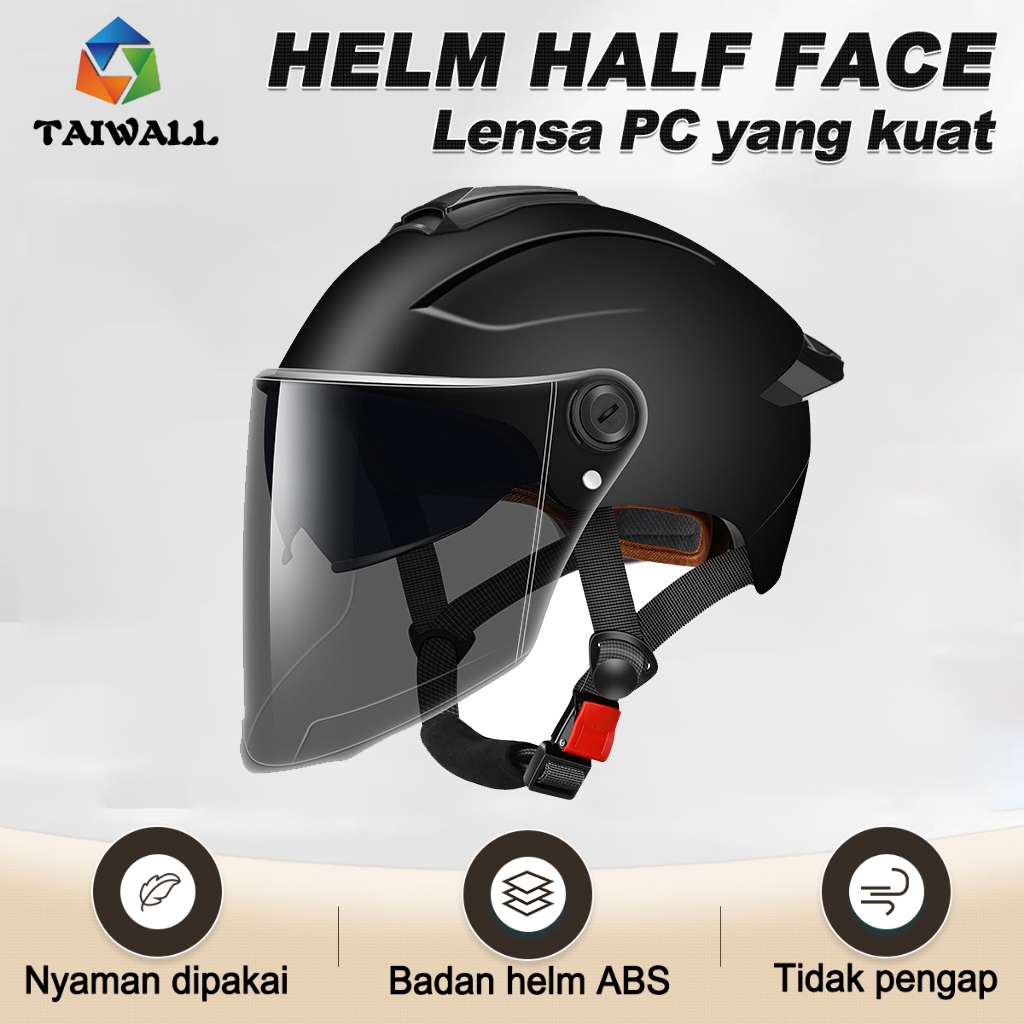 Jual Helm Sepeda Motor Listrik Helm Half Face Original Double Visor