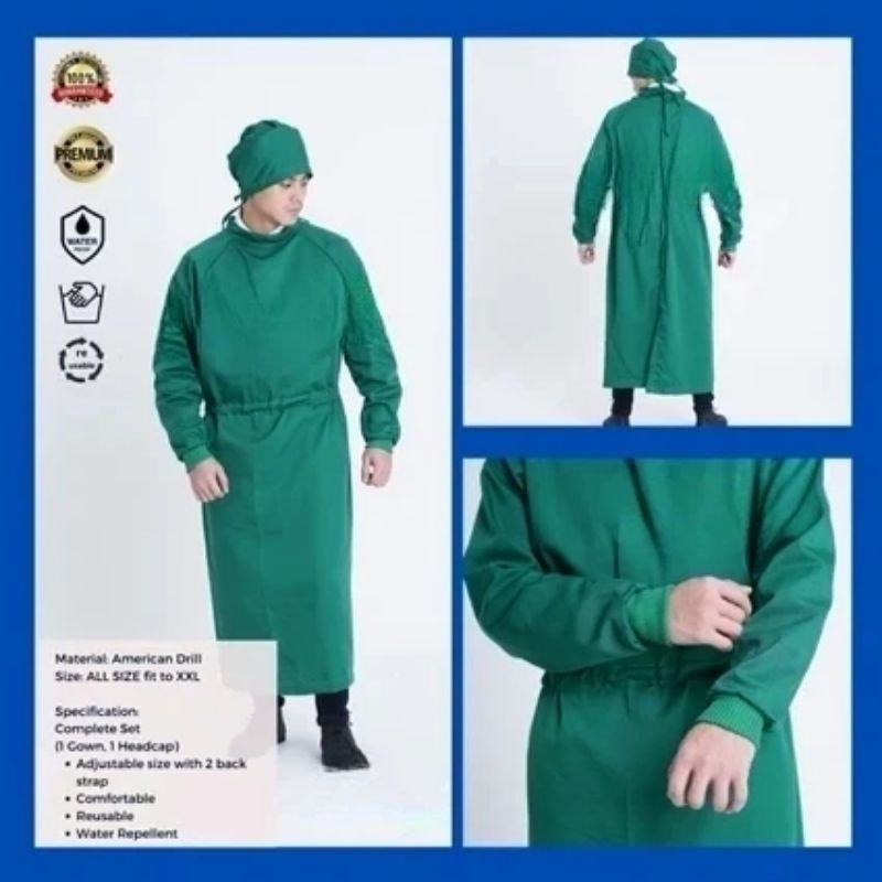 Jual Baju Operasi Surgical Gown Operasi Jubah Operasi Grade A Shopee